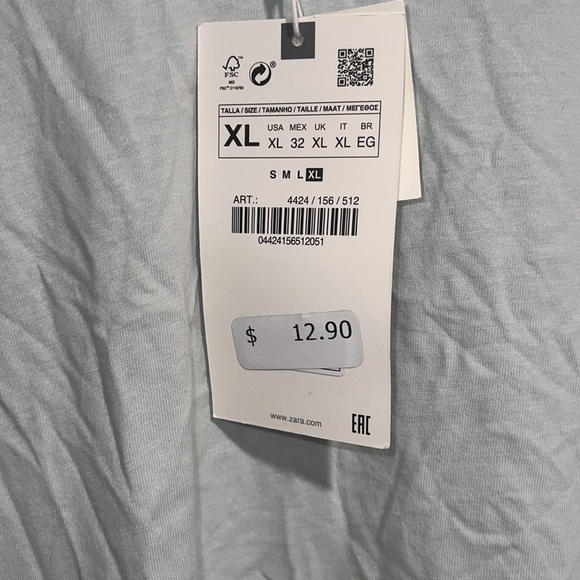 Zara blue t shirt NWT‎ - Picture 2 of 3